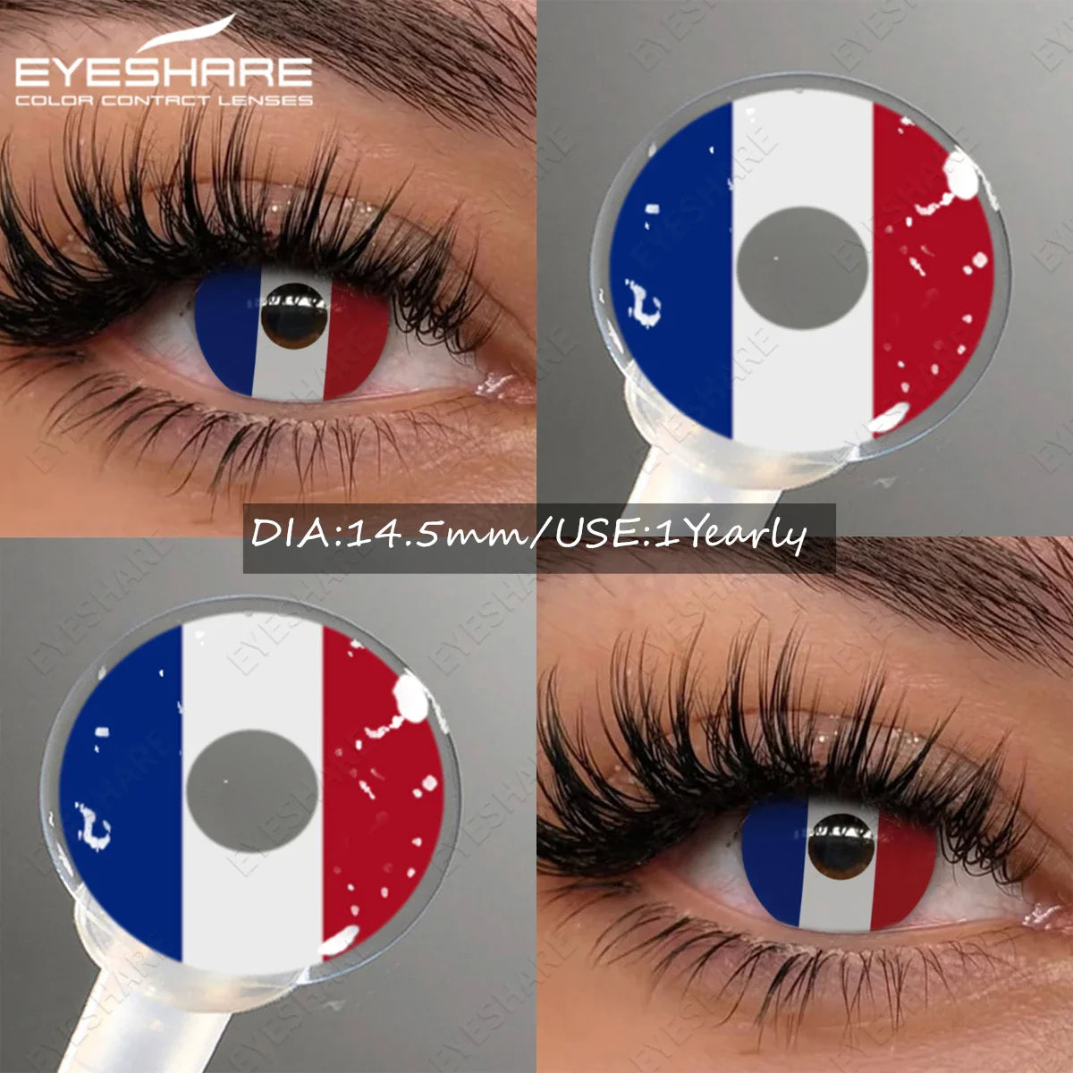 Color Contact Lenses for Halloween Vampire Cosplay Cosmetic Contact Lens Anime Lenses with Red Pupils for Parties Year