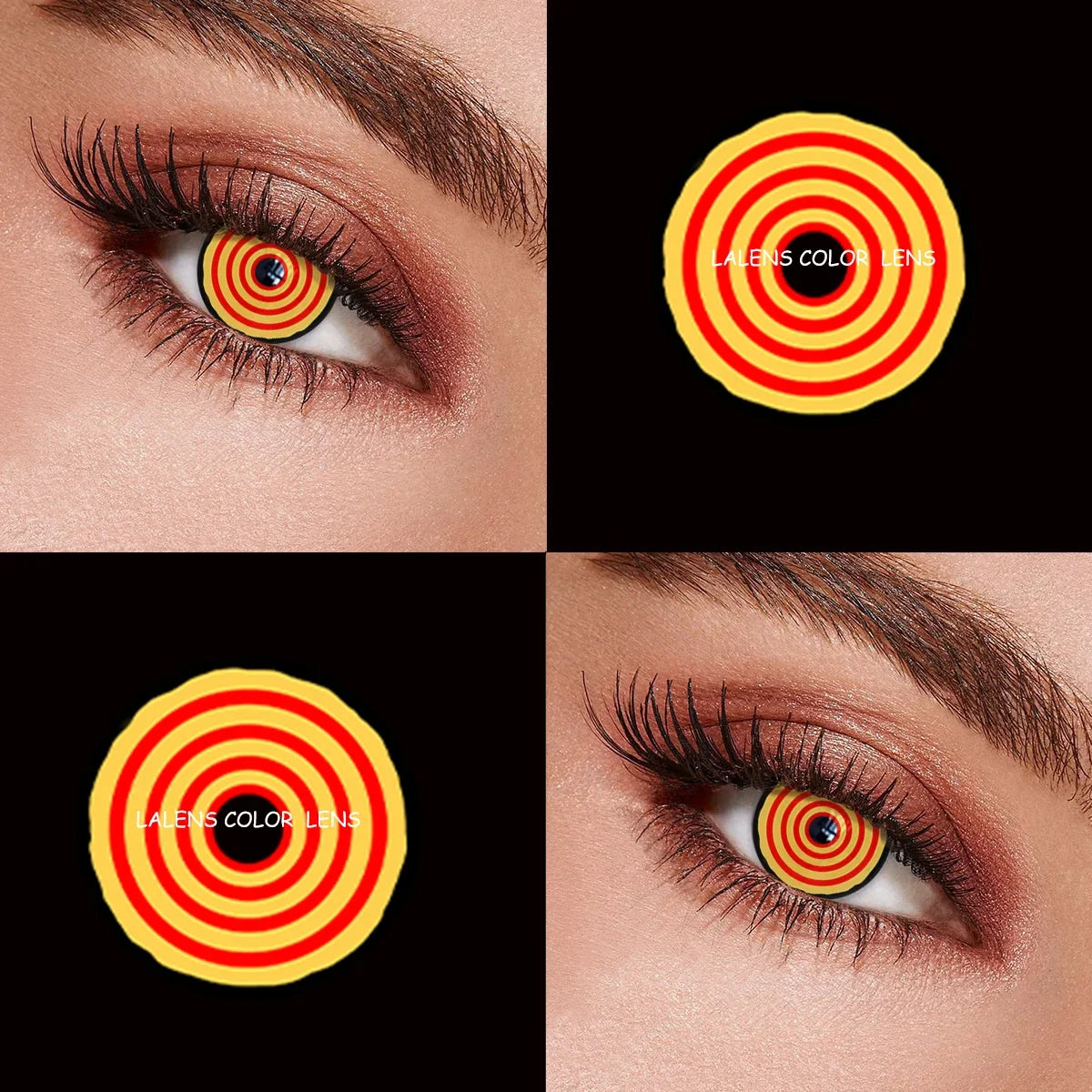Yellow Small Pupil Colored Contact Lenses Soft Lens for Coser Daily Halloween Party Eye Beauty