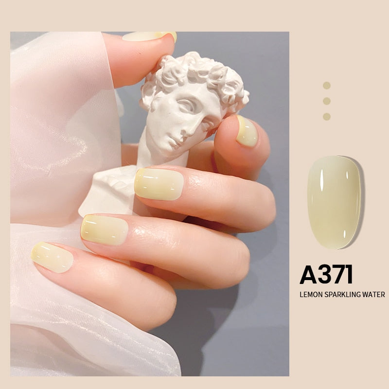 Transparent Nude Jelly Gel Nail Polish Semi Permanent 7.3ml Top Coat Soak Off UV LED Varnish Nail Art Design Base Gel