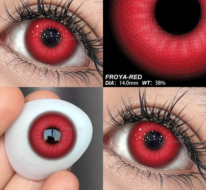 2pcs Halloween Lenses Cosplay Contact Lenses Halloween Color Contact Lenses for Eyes Cosplay Contacts Anime Accessories