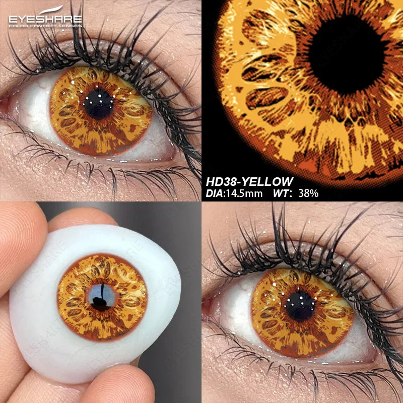 2pcs Colored Contact Lenses Halloween Cosplay White Crazy Contact Lenses Anime Red Eye Lenses Green Makeup Contact Lens