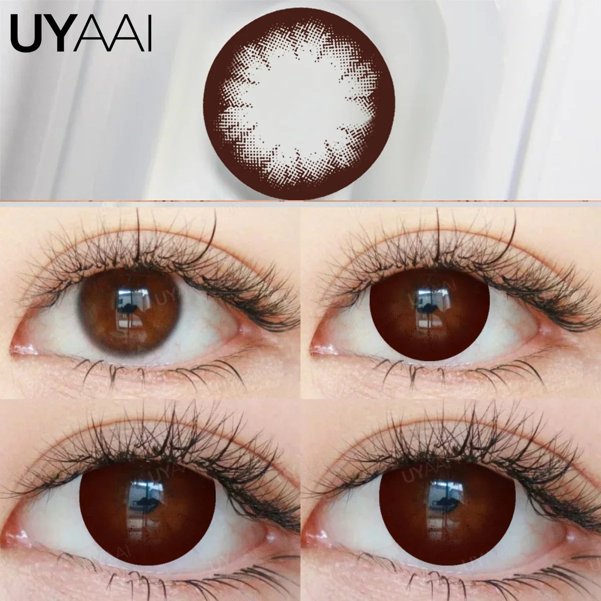 2PCS Color Contact Lenses (Pearl Series) Brown Natural Lenses Gray High Quality Eye Contacts 14.5mm Big Pupil Beauty Lense