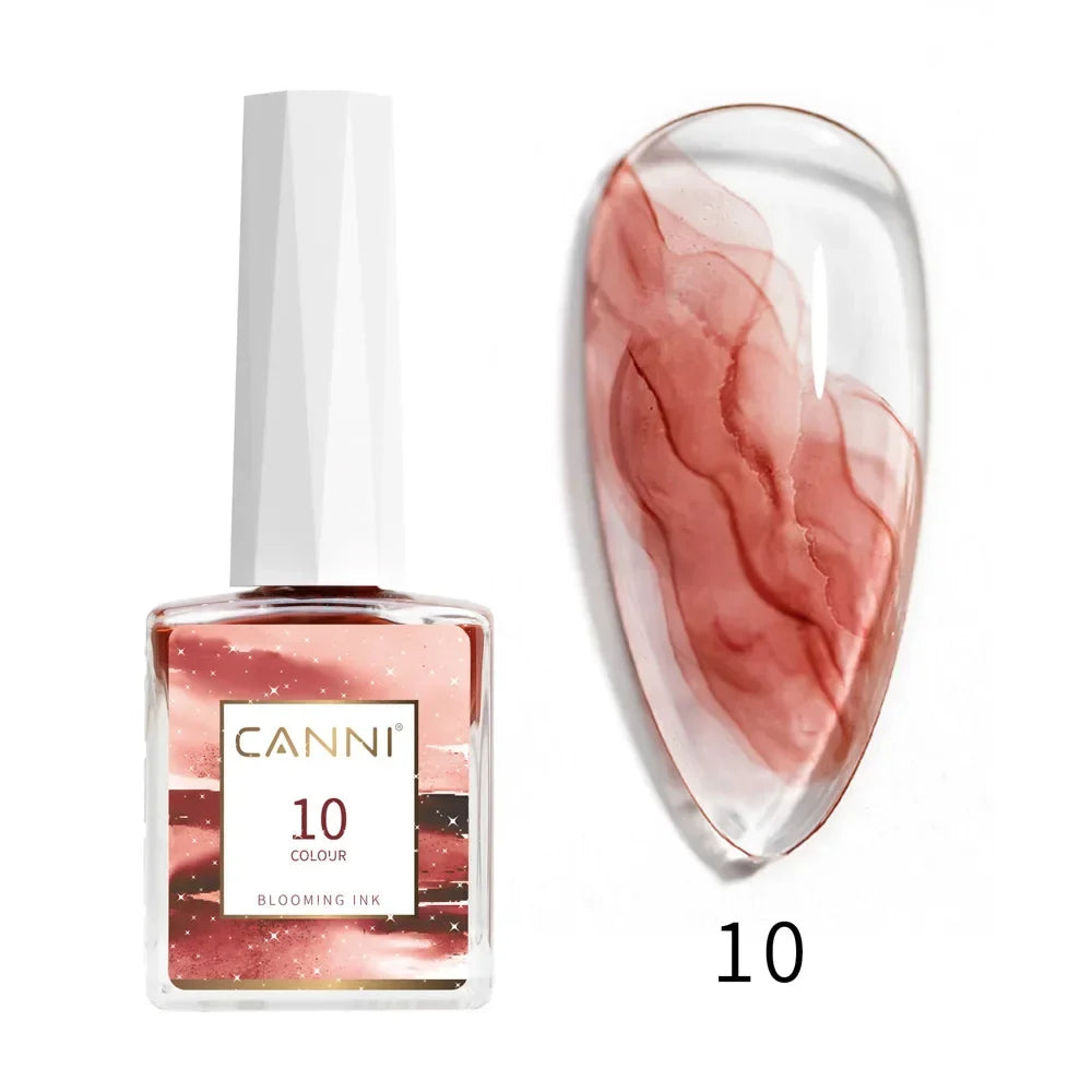 9ml Blooming Nail Polish Air Dry Watercolor Marble Gel Nail Liquid Venalisa Smoke Bubble Varnish Gradient Painting Ink