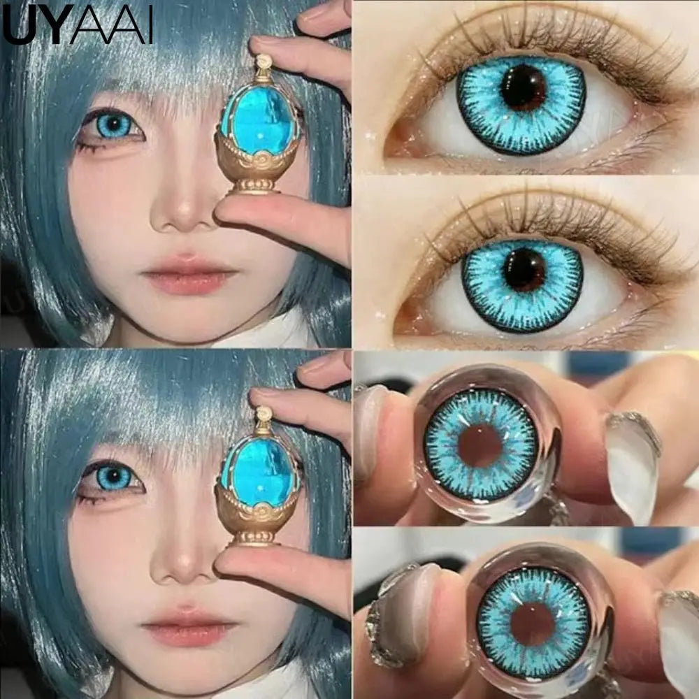 Cosplay Contact Lenses Cosmetics Blue Lens Eye Color Lenses Sharingan Halloween Makeup Red Lenses White Lenses Yellow Lens