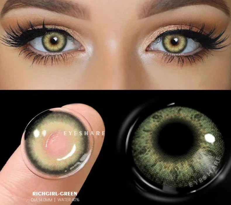 Natural Color Contact Lenses For Eyes 1Pair Multicolor Lens Soft Yearly Blue Eye Contact Beautiful Pupils Beauty Makeup