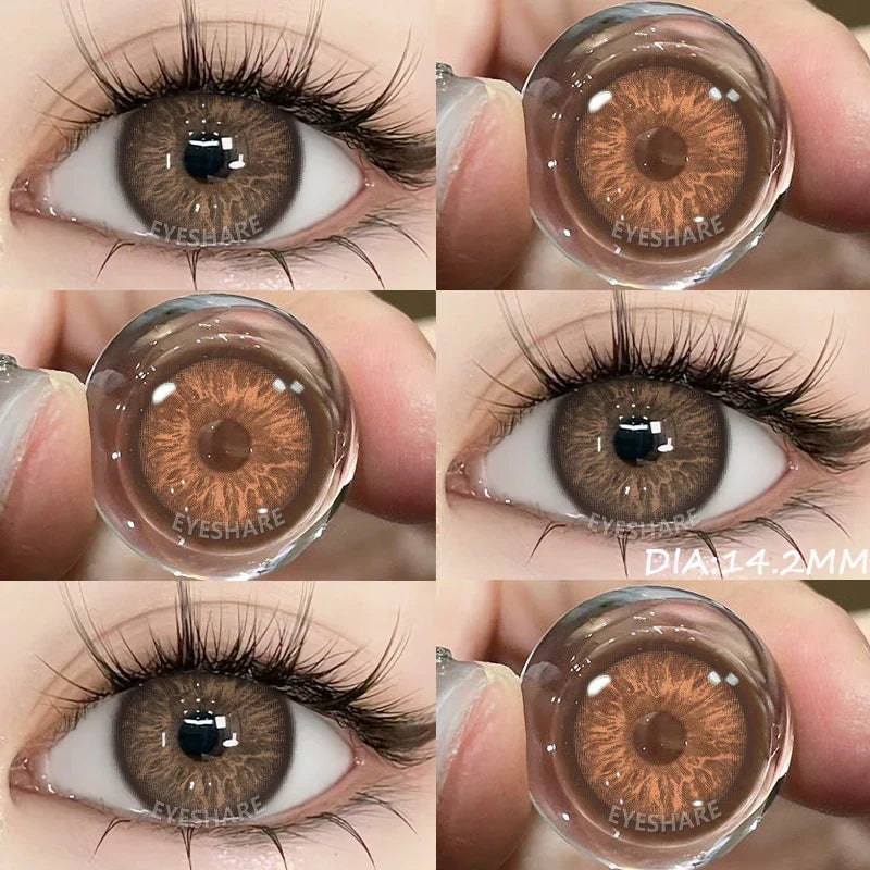 2pcs Colored Contact Lenses Natural Look Brown Eye Lenses Gray Contact Blue Lenses Fast Delivery Green Eye Lenses