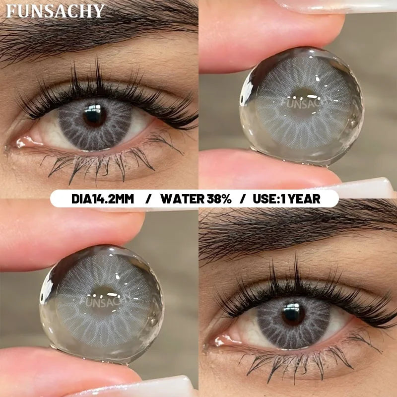 1 Pair Colorful Contact Lenses Natural Eye Makeup Contacts Lens for Eyes Korean Soft Lens Cosmetic Pupils Color Eye Len