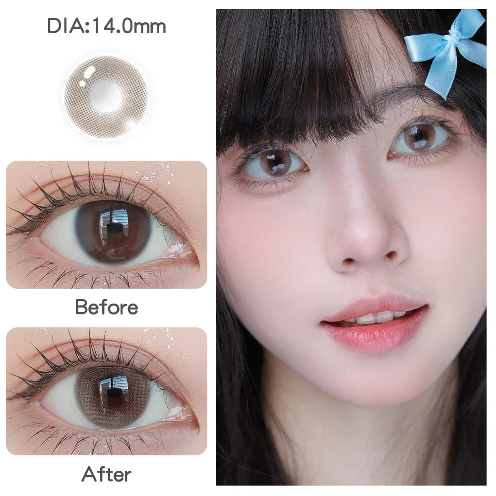Natural Purple Contact Lenses for Eyes Myopia Beauty Eye Lenses Fashion Color Pupils 2pcs/pair Blue Lens Brown Lenses
