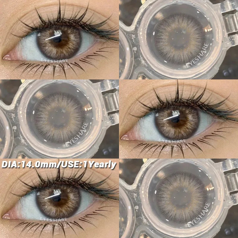 2Pcs Color Contact Lenses for Eyes Natural Gray Contacts Cosmetic Green Eye Color Lens Gray Lenses Blue Contact Lenses