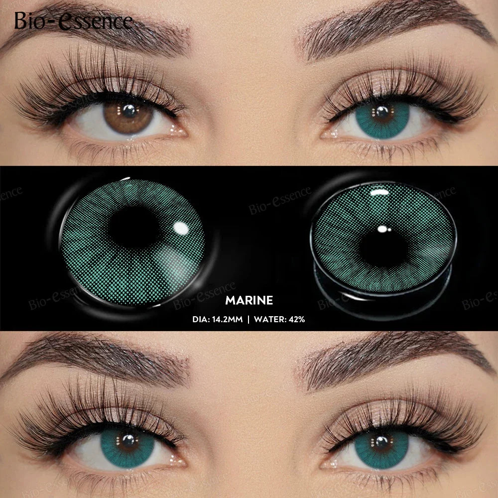 1 Pair Colored Contact Lenses for Eyes Natural Look Brown Eye Lenses Gray Contact Blue Lenses