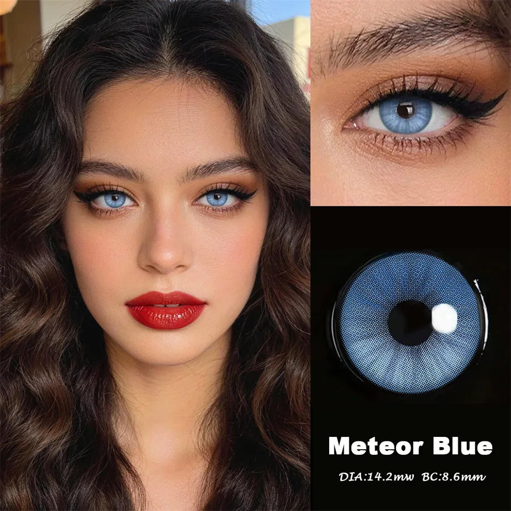 Eyes Color Contacts Colored Contact Lenses Lens Small Pupil Cosmetic Natural Student 2Pcs 6 Months Half Year Use