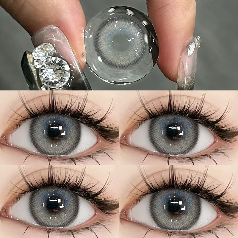 1Pair New Color Contact Lenses for Eyes Blue Contact Lenses Yearly Beautiful Pupils Gray Contact Lenses Green Contacts
