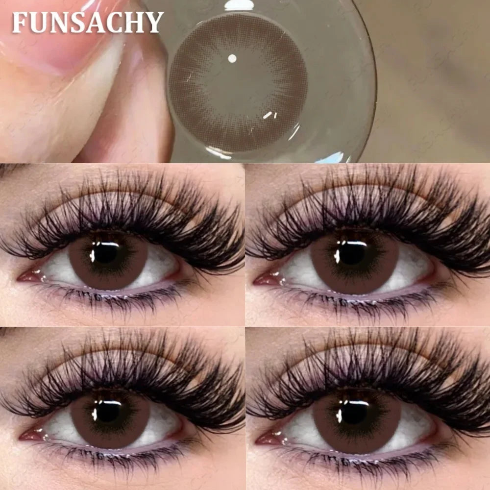 1 Pair Big Black Color Contact Lenses Natural Gray Lenses Blue Korean Eye Makeup Contacts Yearly Beauty Pupils Cosmetic