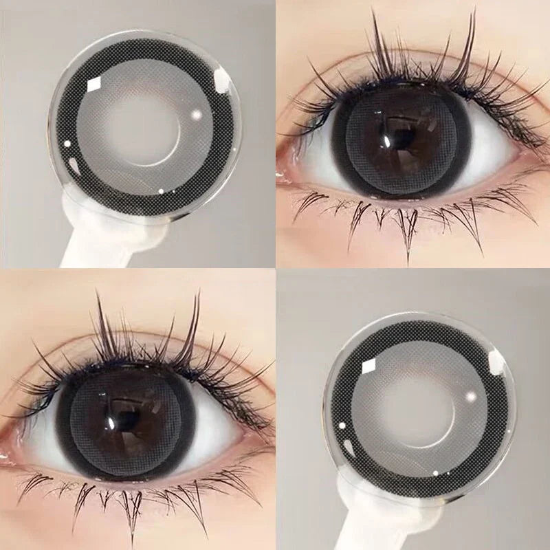 2pcs Korea Nature Fashion Colored Contact Lenses with Myopia Diopter Eyes Blue Eye Lenses Beauty Pupil New Fast Shipp