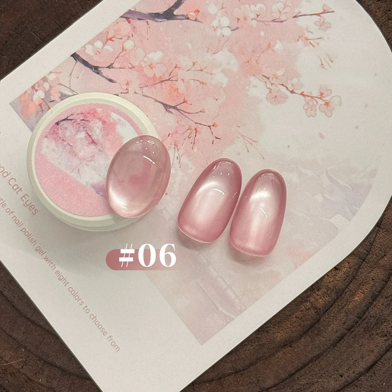 12ml 1-16pcs Autumn Nails New Clear Pink Glass Bead Moonlight Magnet Cat Eye Gel Nail Polish Whitening Nail Supplies