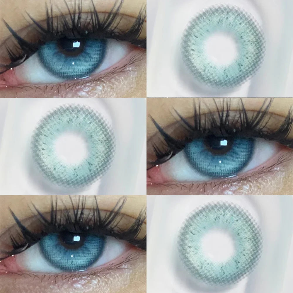 1pair Blue Green Gray Brown Color Contact Lenses Iris Circle Lens 14.2mm Fastshipping