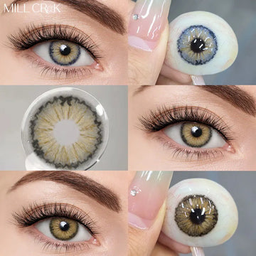 2PCS 1Year Contact Lenses for Eyes Natural Beauty Pupils Eyes Lenses Korean Brown Contacts Fashion Green Pupil Lenses
