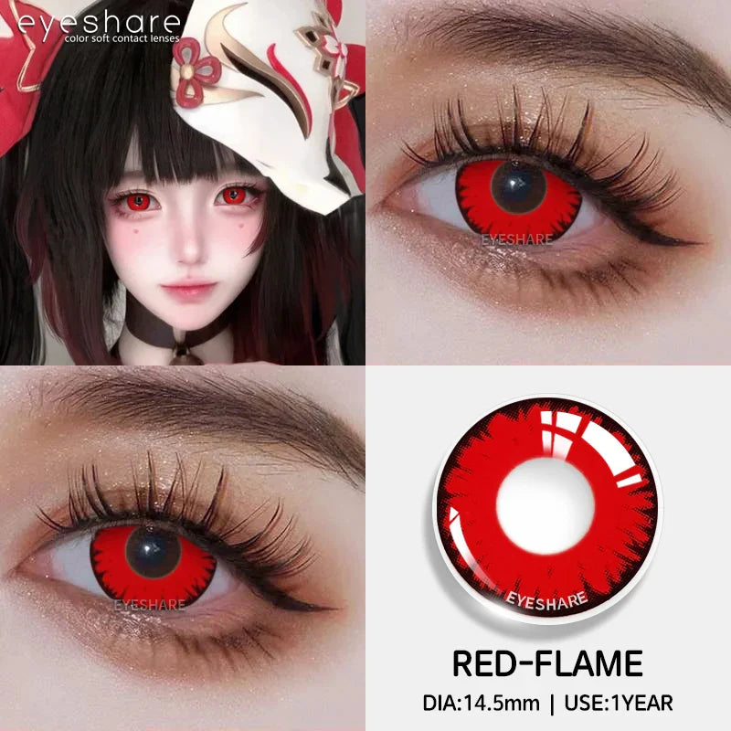 1pair/2pcs Colored Contact Lenses for Eyes Pink Contacts Purple Lenses Cosplay Contact Lenses Yearly Fashion Eye Lenses