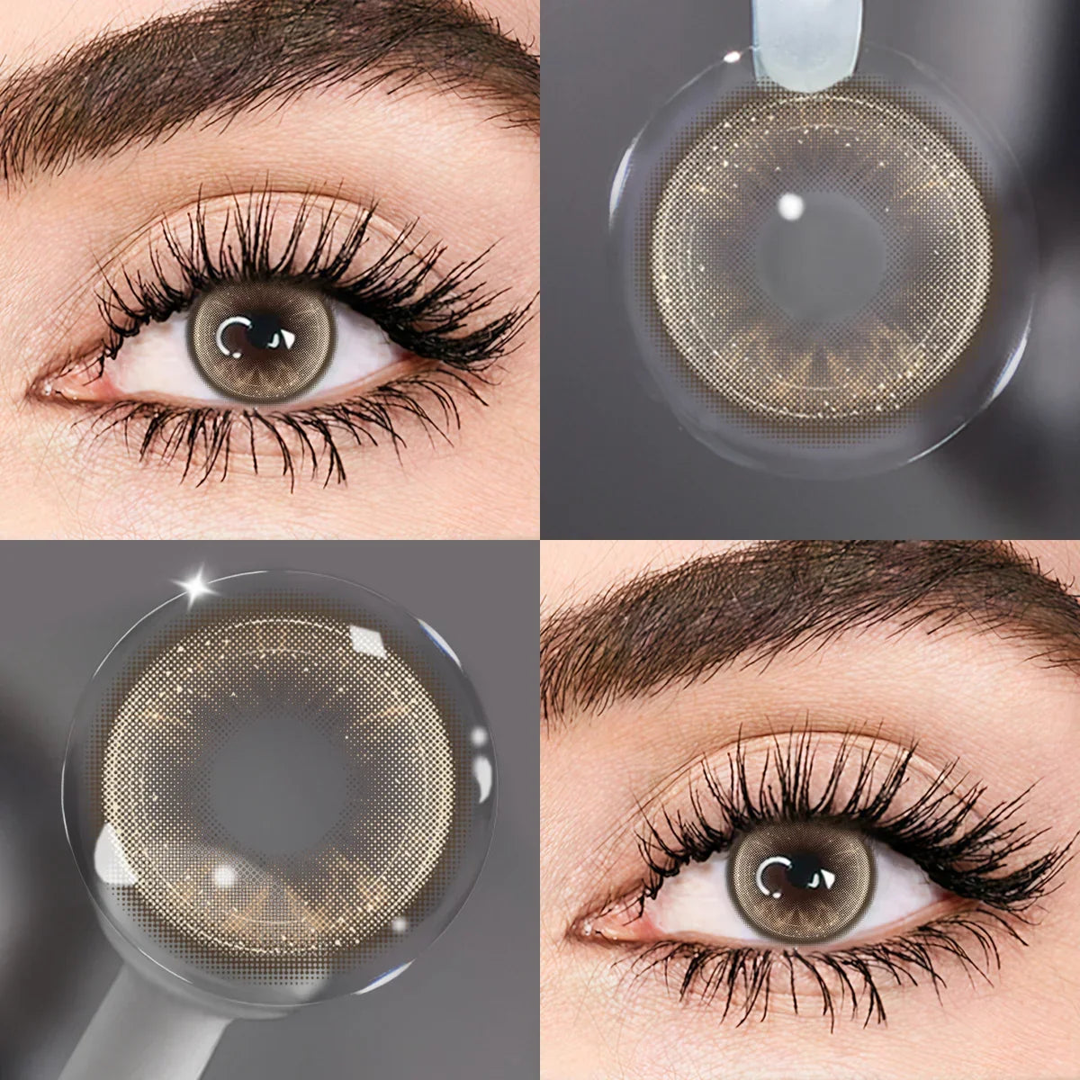 14.2mm Amour Brown Colored Contact Lenses for Eyes Beauty Cosmetic Half Year Disopsable Eye-Enlarging Soft Makeup Lens
