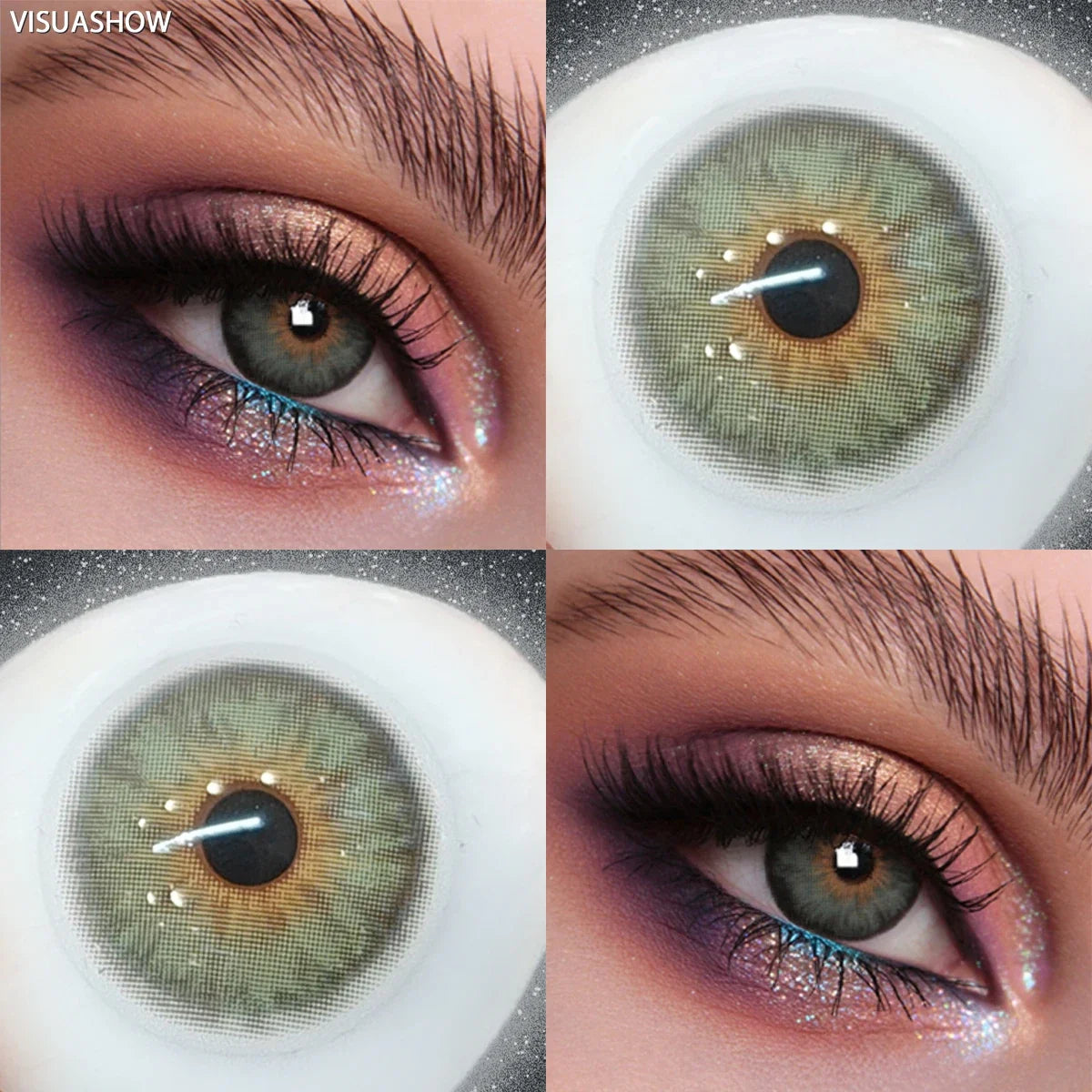 Blue Colored Contact Lenses 2Pcs Half Year 14.2mm Small Pupil Natural Cosmetic Lenses Daily Makeup For Women