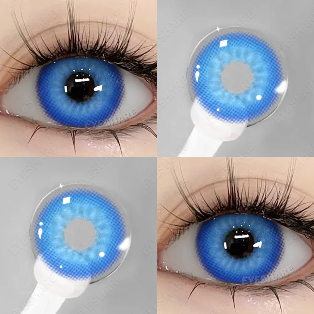 2pcs Coloured Contact Lenses for Eyes Cosplay Contact Lense Blue Contacts Gray Pupils Green Eye Lens Anime Cosplay Lens