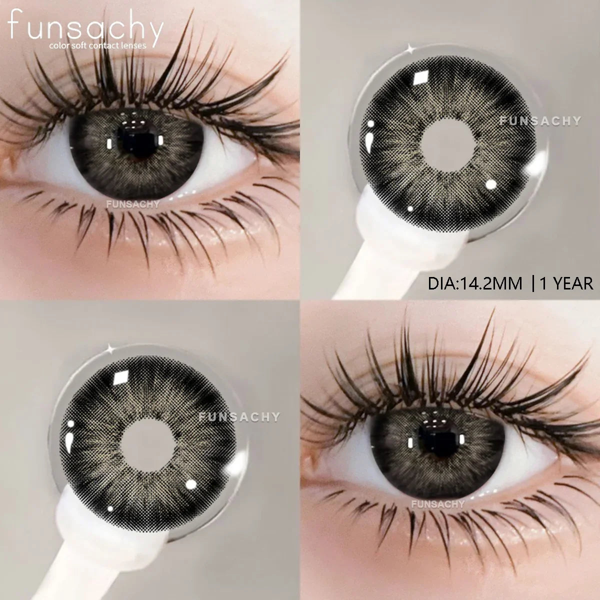 1 pair Colorcon Contact Lenses for Eyes Black Lenses Beautiful Cosmetic Pupil Blue Lenses Big Eyes Contacts Lens Yearly