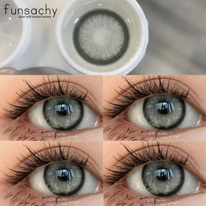 Natural Brown Contact Lense for Eyes Colorcon Blue Lenses Beautiful Gray Pupils Cosmetics Yearly Soft Eyes Contact Lens