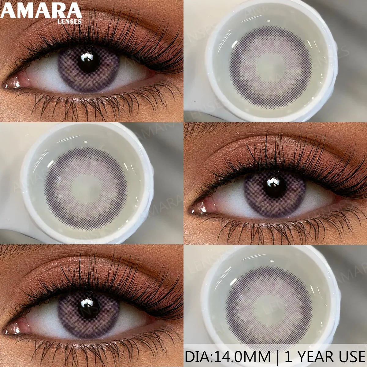 Brown Color Contacts for Eyes Makeup Eyes Lenses Gray Pupils Blue Eyes Contacts Colorful Makeup Black Lens for Party
