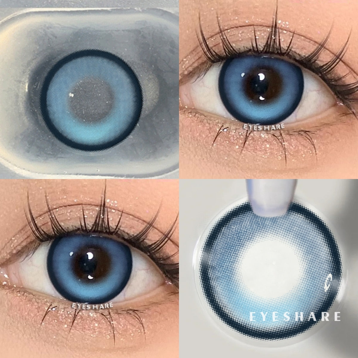Natural Color Lens Eyes 2pcs Color Contact Lenses For Eyes Blue Gray Color Lens Yearly Beauty Cosmetic Contact Lens Eye