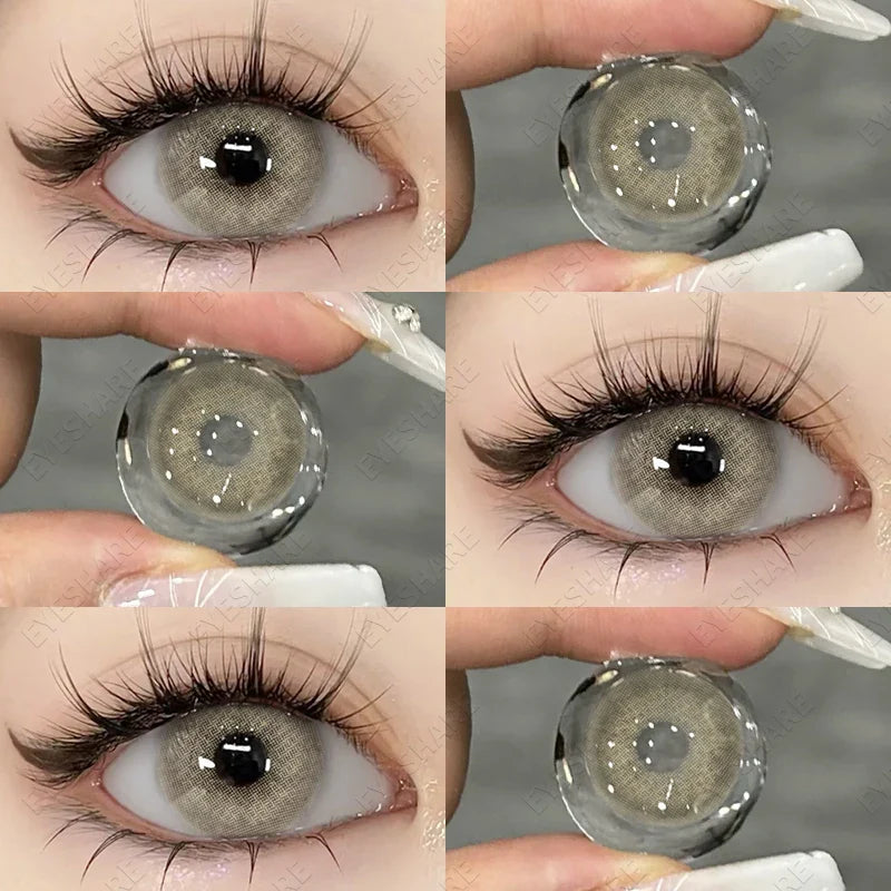 2pcs Colored Contact Lenses Natural Look Brown Eye Lenses Gray Contact Blue Lenses Fast Delivery Green Eye Lenses