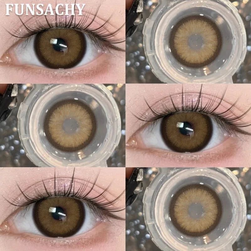 1 Pair Yearly New Korean Natural Lenses Color Contact Lenses for Eyes Color Black Brown Beautiful Pupil Fast Shipping