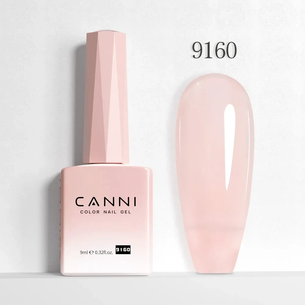Nail Gel Polish HEMA FREE Translucent Jelly Gel Varnish Semi Transparent Super Glossy Ultra Consistency Round Shape Brush