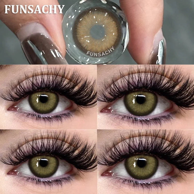 1 Pair Big Black Color Contact Lenses Natural Gray Lenses Blue Korean Eye Makeup Contacts Yearly Beauty Pupils Cosmetic
