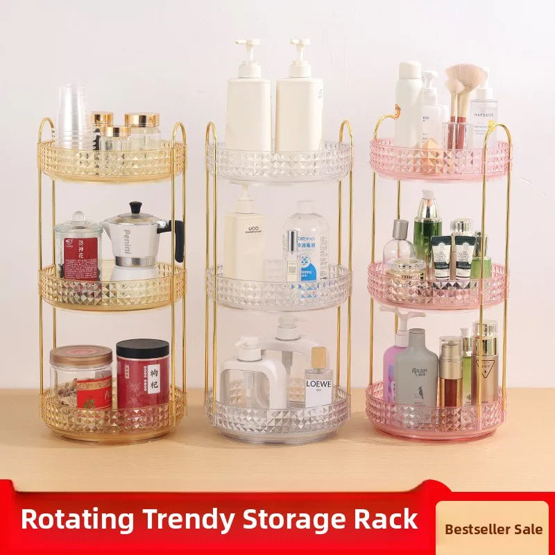 Large Capacity Acrylic Cosmetic Storage Box Desktop Organizer Perfume Rack Bathroom Bedroom Study Modern Minimalist Design