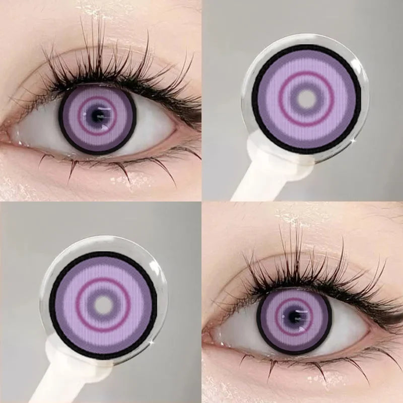 2Pcs Halloween Cosplay Color Contact Lenses for Eyes Crazy Red Anime Accessories Yellow Blue Pupilentes Fast Shipping