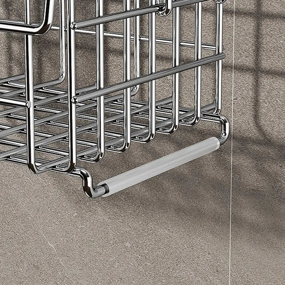 Hanging Organizer Bathroom Shelf Shower Basket With Hooks Storage Shelf No Drilling Shower Rack For Shower Faucet Or Cross Bar