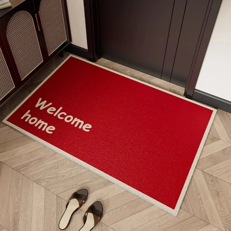 Simple Designed Wire Loop Welcome Entryway Door Mat Absorbent Dirt Resist Non-Slip Backing Doormat For Front Door Decor