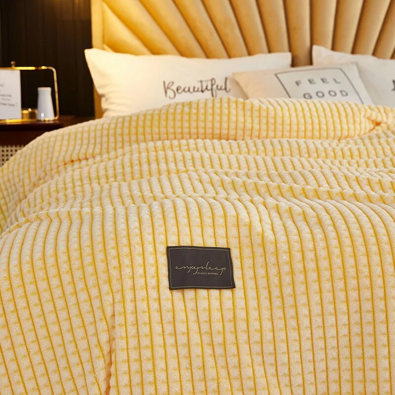 Blanket for Bed Sofa, Milk Flannel Warm Soft Winter Blankets And Throws Thick Wool Fleece Throw Bedspread Same Size