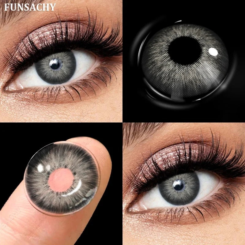 1 Pair Gray Color Contact Lenses for Eyes Natural Brown Blue Lenses Green Eye Contacts Beauty Cosmetic Pupils Yearly