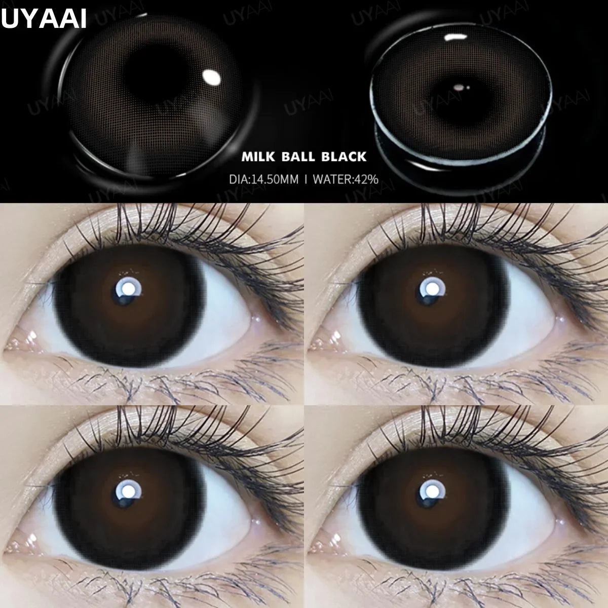 2PCS Color Contact Lenses (Pearl Series) Brown Natural Lenses Gray High Quality Eye Contacts 14.5mm Big Pupil Beauty Lense