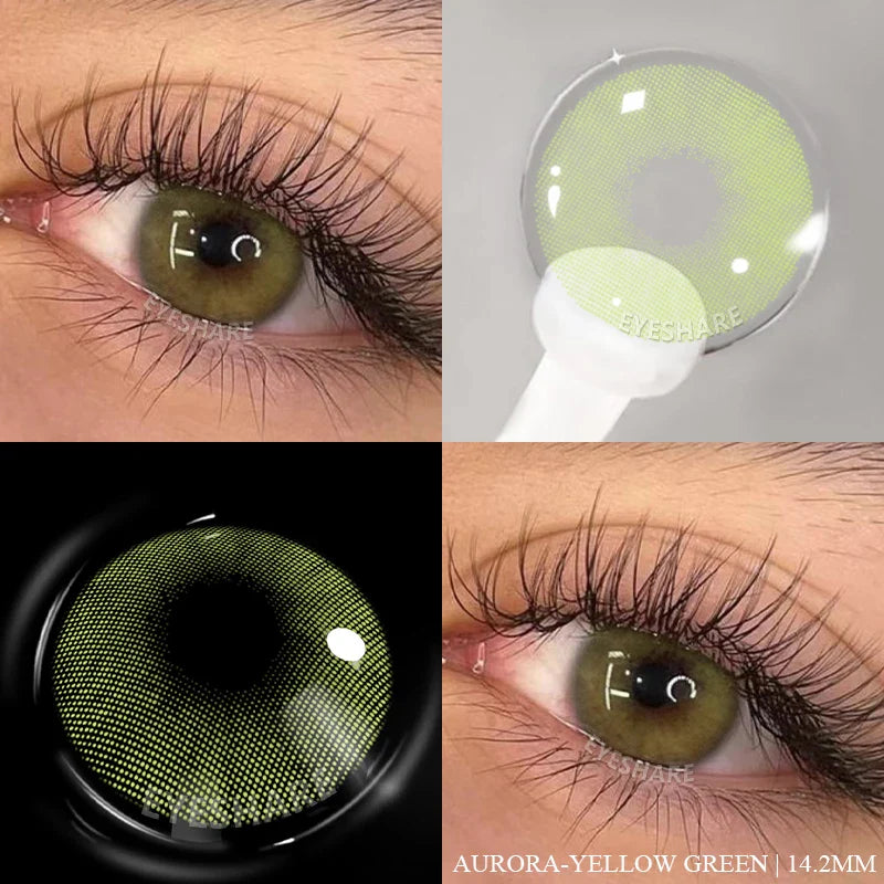 1 Pair Color Contact Lenses for Eyes Color Eye Lens Blue Eye Lenses Brown Lenses Gray Pupils Lens Yearly Green Contacts