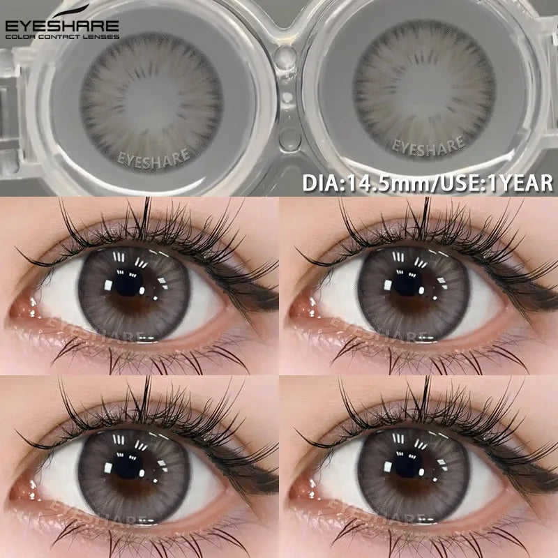 1 Pair Colored Contact Lenses Pink Contact Lenses Purple Fashion Makeup Contact Lenses Eye Cosplay Lenses Yearly Use