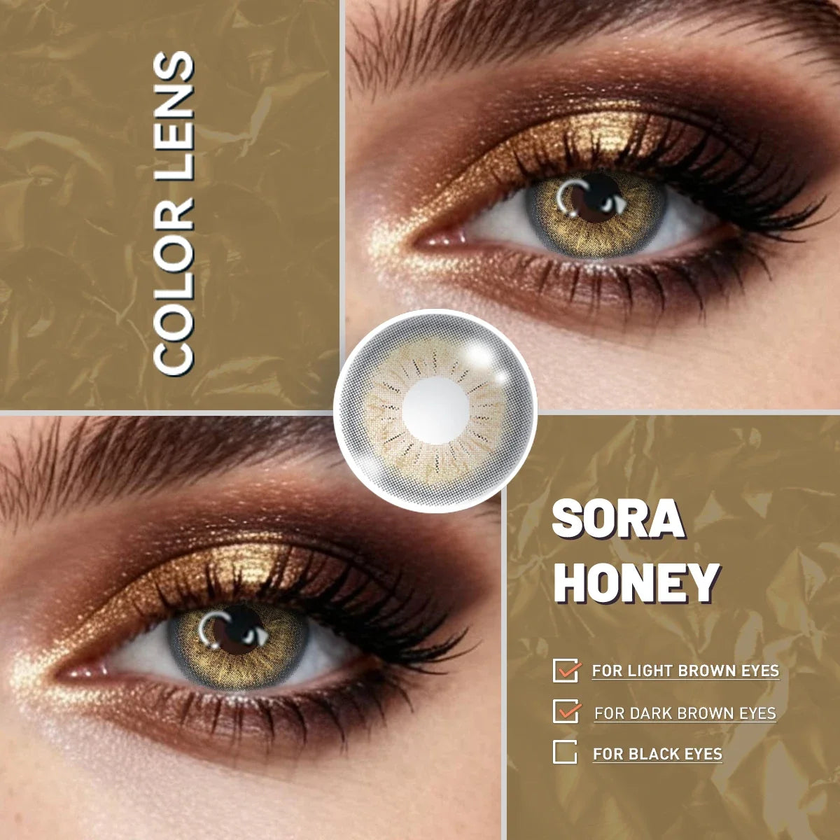 14.2mm Half-Year Disposable Brown Colored Contact Lenses Viral Makeup Beauty Lens for Daily Party Dating Cosmetic