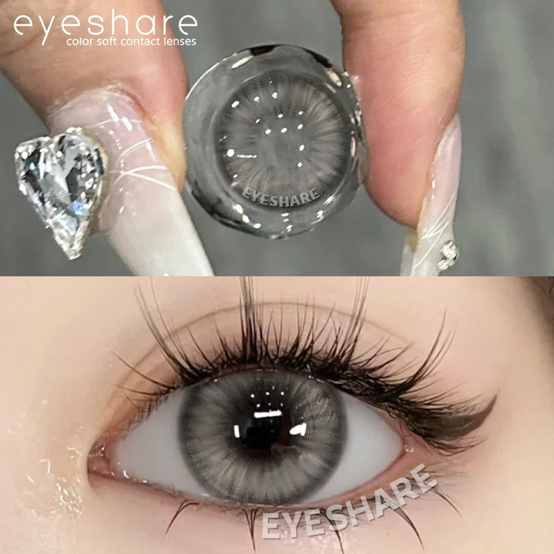 Natural Grey Color Contact Lenses for 1-Year Wear Small Pupil Brown Korean Style Lens for Eyes Beauty Makeup