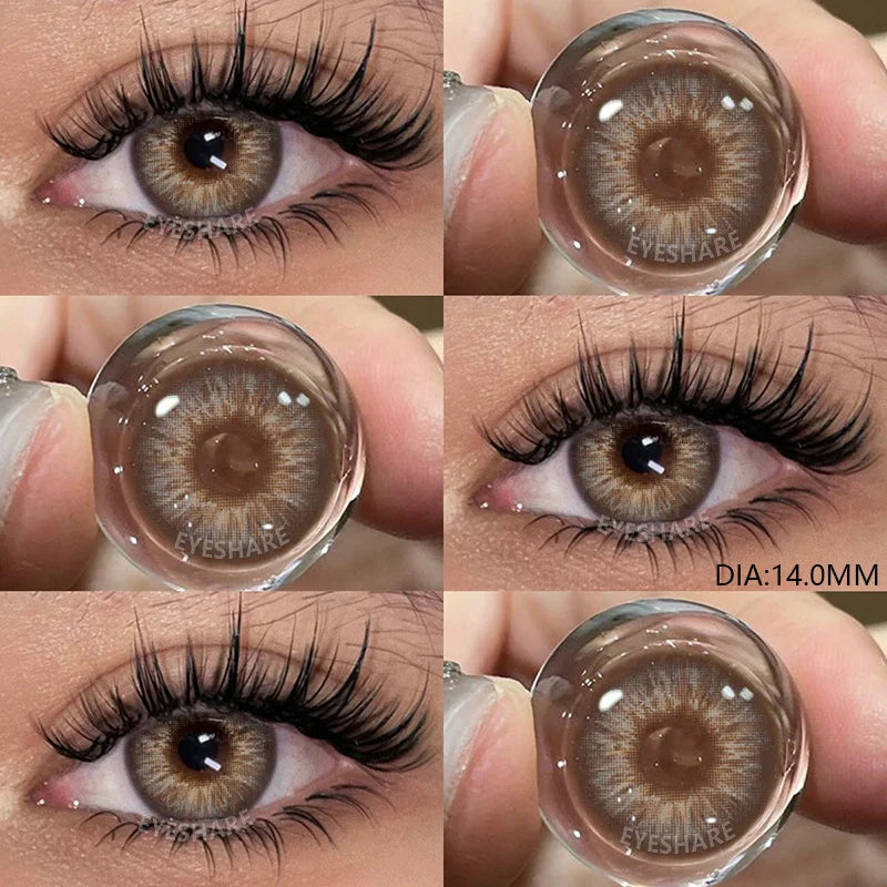 Color Contact Lenses For Eyes 1pair Yearly Natural Eye Green Color Lens Cosmetic Soft Eye Lenses Beauty Pupils Blue Lenses