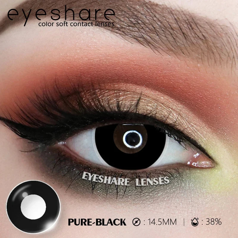 1pair Halloween Colored Contact Lenses Cosplay White Crazy Contact Lenses Anime Red Eye Lenses Blue Makeup Contact Lens