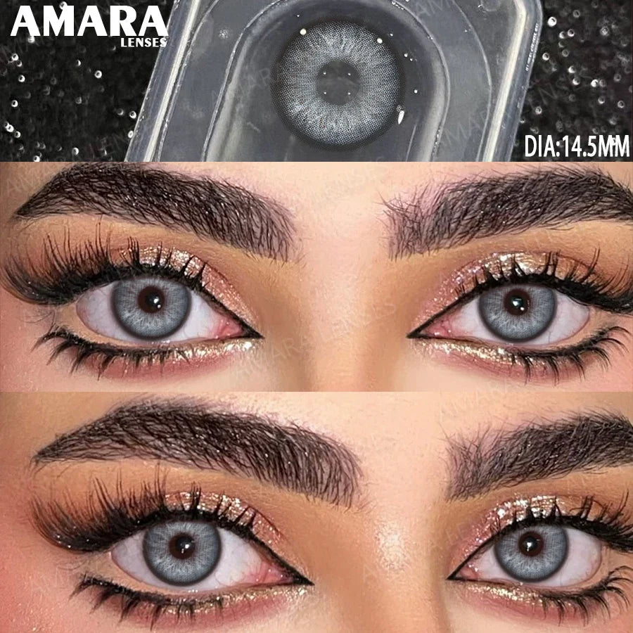 Norway Blue Contact Lenses Color Contacts for Eyes Brown Eye Lenses Gray Lenses Yearly Cosmetic Makeup Eye Contacts Yearly