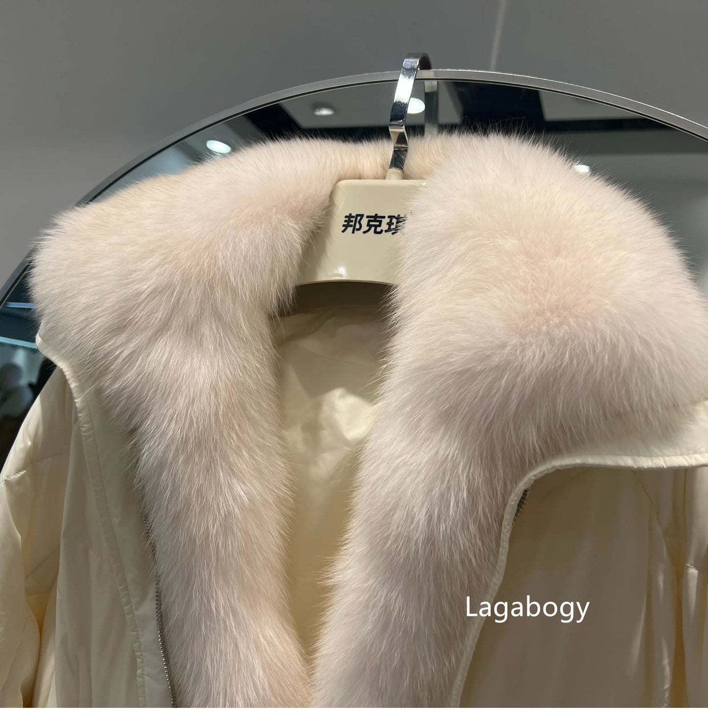 Fashion Fox Fur Winter Women Goose Down Jacket Coats