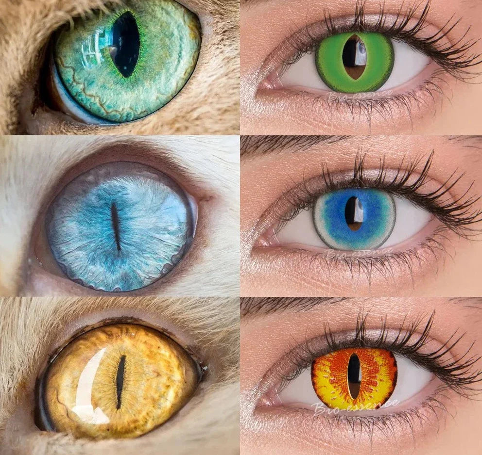 1 Pair Cosplay Contact Lenses for Eyes Halloween Cat Eye Contacts Anime Accessories Snake Eye Lenses Lizard Lenses