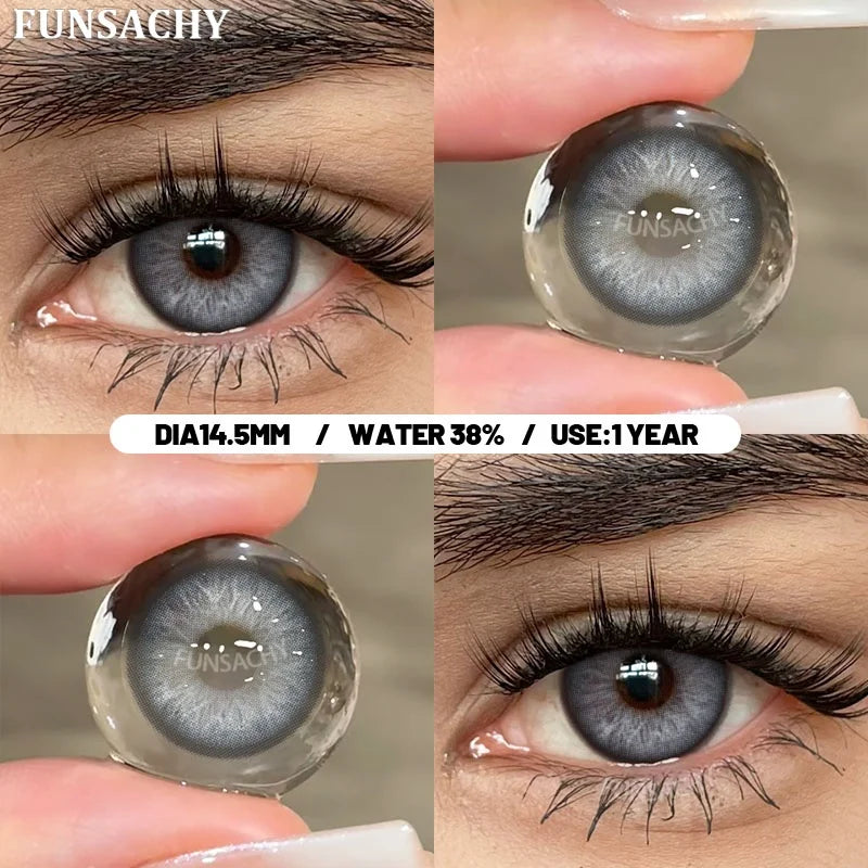 1 Pair Colorful Contact Lenses Natural Eye Makeup Contacts Lens for Eyes Korean Soft Lens Cosmetic Pupils Color Eye Len